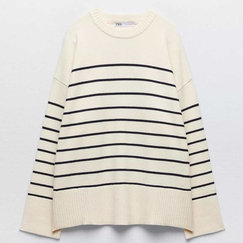 ZARA Strip Knitted Sweater